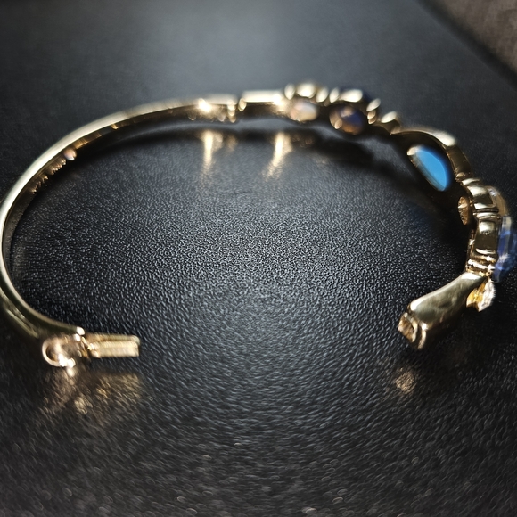 Anne Klein Elegant Blue and Gold Women's Bracelet - Picture 4 of 5